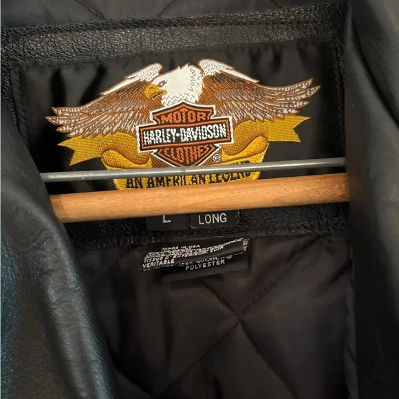 VINTAGE PRISTINE Harley-Davidson Black Leather Motorcycle Jacket - Picture 2 of 12